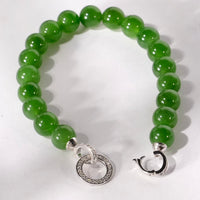 8mm Siberian Apple Green Beaded Bracelet #1867