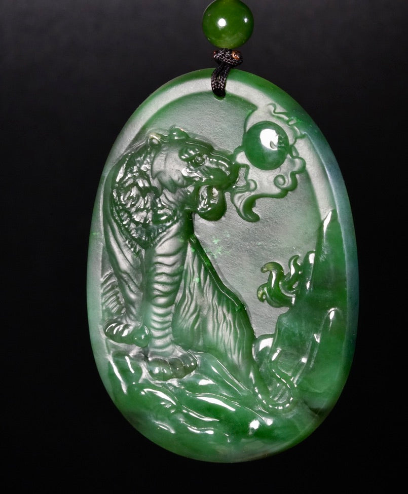 AA+ Tiger Jade Necklace #1572