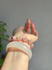 Spring Bloom Polar Jade Rose Quartz Pink Crystal Bracelet #3063