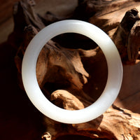 White Jade Bangle 54.7mm #226