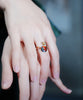 18K AMMOLITE DIAMOND RING #1735