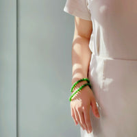 8mm Siberian Jade Beaded Necklace #2530