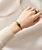 Polar Jade Bracelet Red Cord Eternal Fortune Natural Jade #2905-2