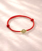 Hetian Jade Red Cord Bracelet Natural Jade #1456