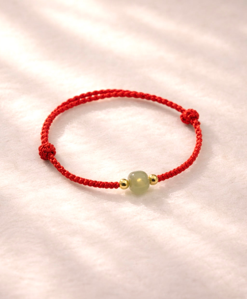 Hetian Jade Red Cord Bracelet Natural Jade #1456