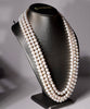 7-8.5mm Three Strands Freshwater Pearl Necklace #1598