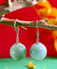 14mm Jadeite Ball Earrings #2523