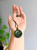 Canadian Polar Jade Pendant Lotus and Fish Pendant AA+ Natural Jade #1885