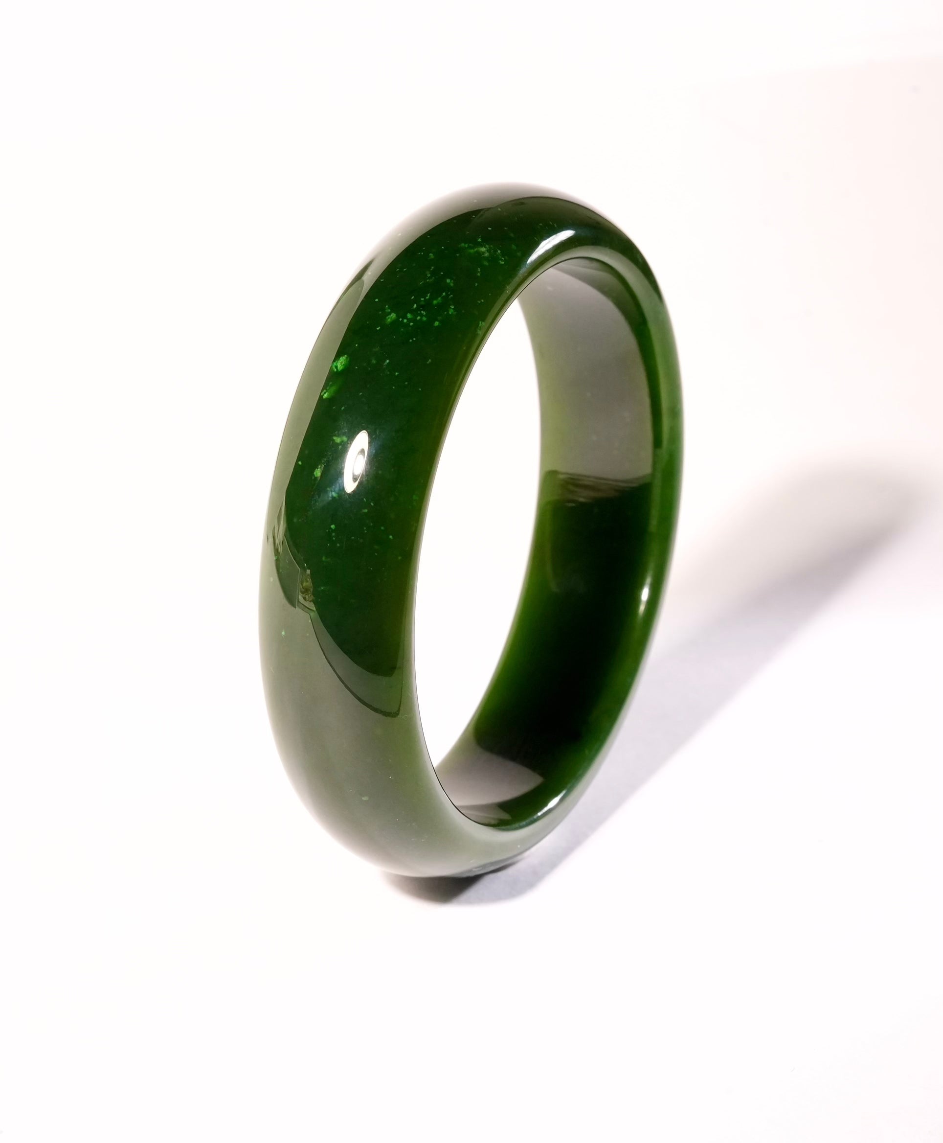 Canadian Polar Jade Bangle Natural Jade Bracelet AA Grade 58mm #2188