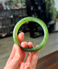 Siberian Jade Bangle Top Grade Chatoyant Natural Jade Bracelet 60.5mm #556