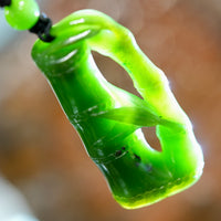 Polar Jade Bamboo Pendant  #2633