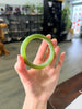 Siberian Jade Bangle Chatoyant Natural Jade Bracelet 53mm #1157