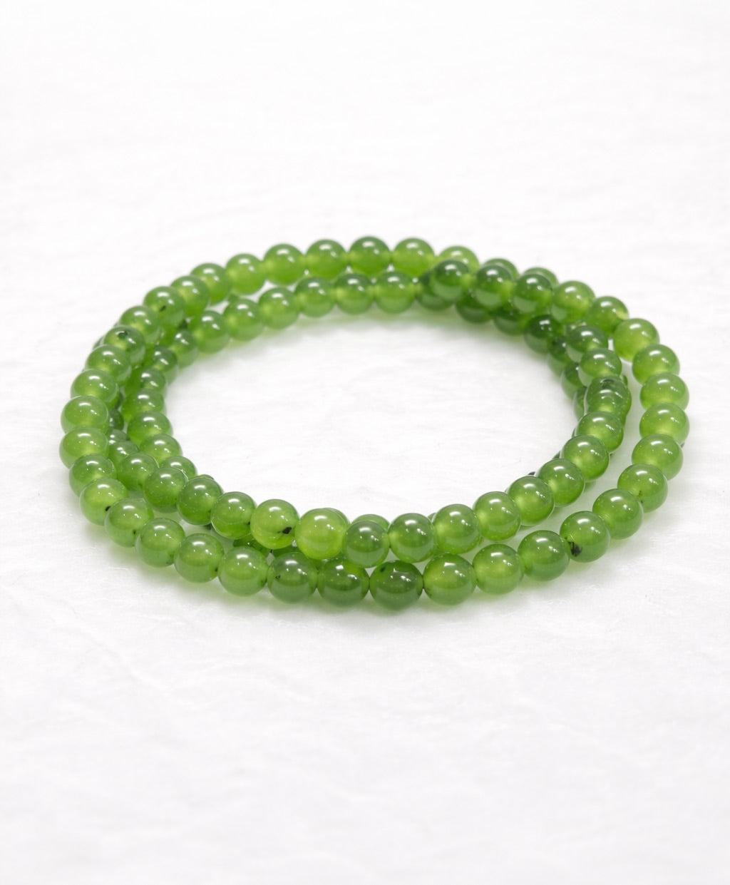 Siberian Jade Beaded Necklace 108 Beads 6mm Natural Jade #2620