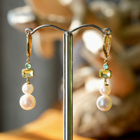 14k Gourd Pearl Earrings #1652-1