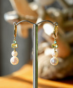 14k Gourd Pearl Earrings #1652-1