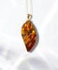 Canadian Ammolite Pendant AA+ Grade 14K Gold Flame Pendant Freeform Natural Stone 50mm #272