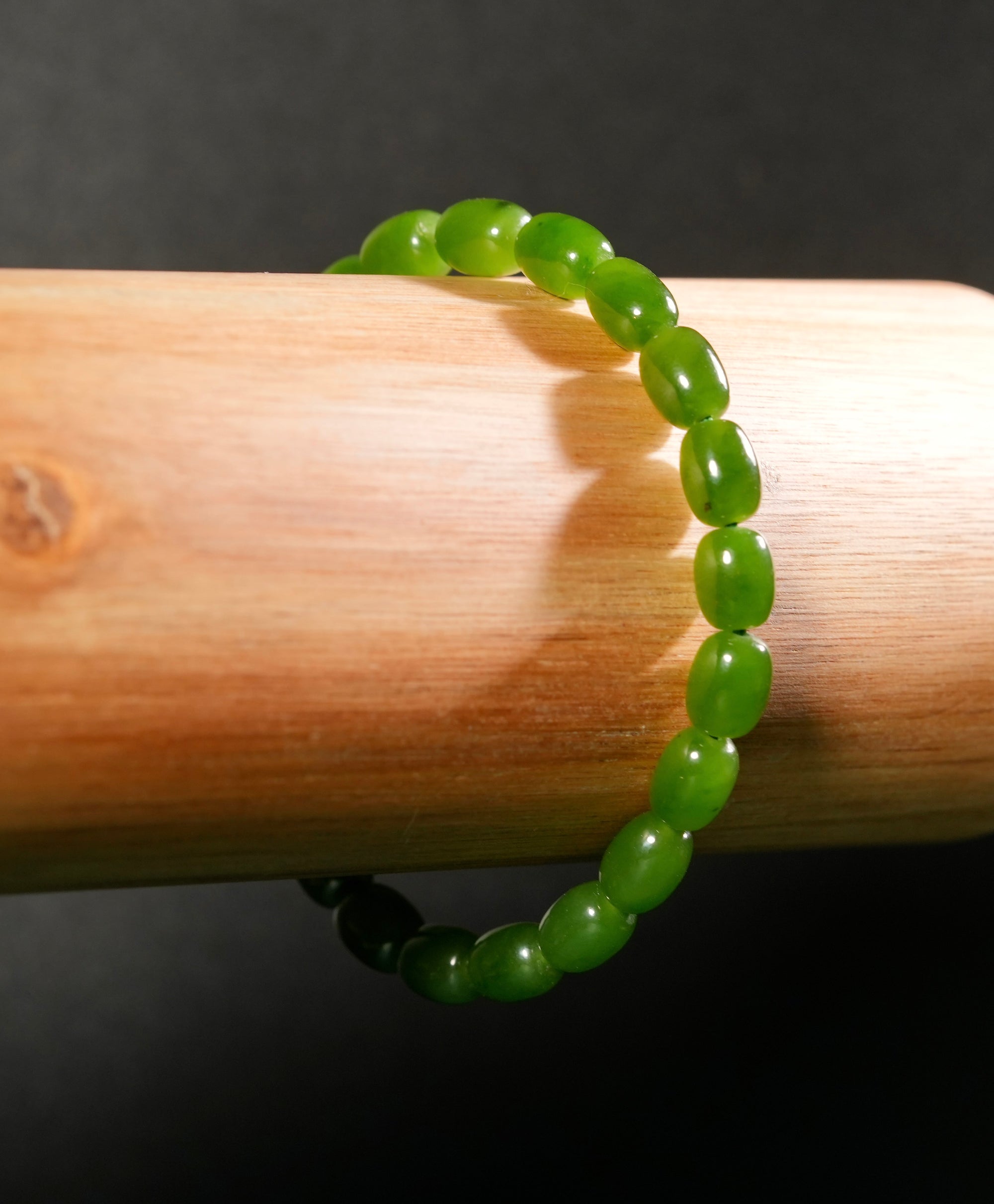 8mm Siberian Jade Beaded Bracelet #2760