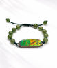 Canadian Ammolite Bracelet Canadian Polar Jade Bracelet Rainbow Colour Natural Stone #1204