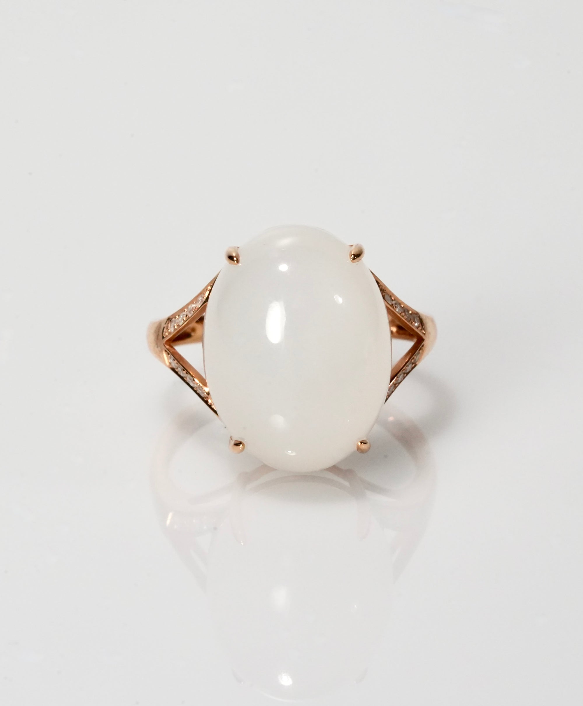 Eternal Grace White Jade Ring #1907
