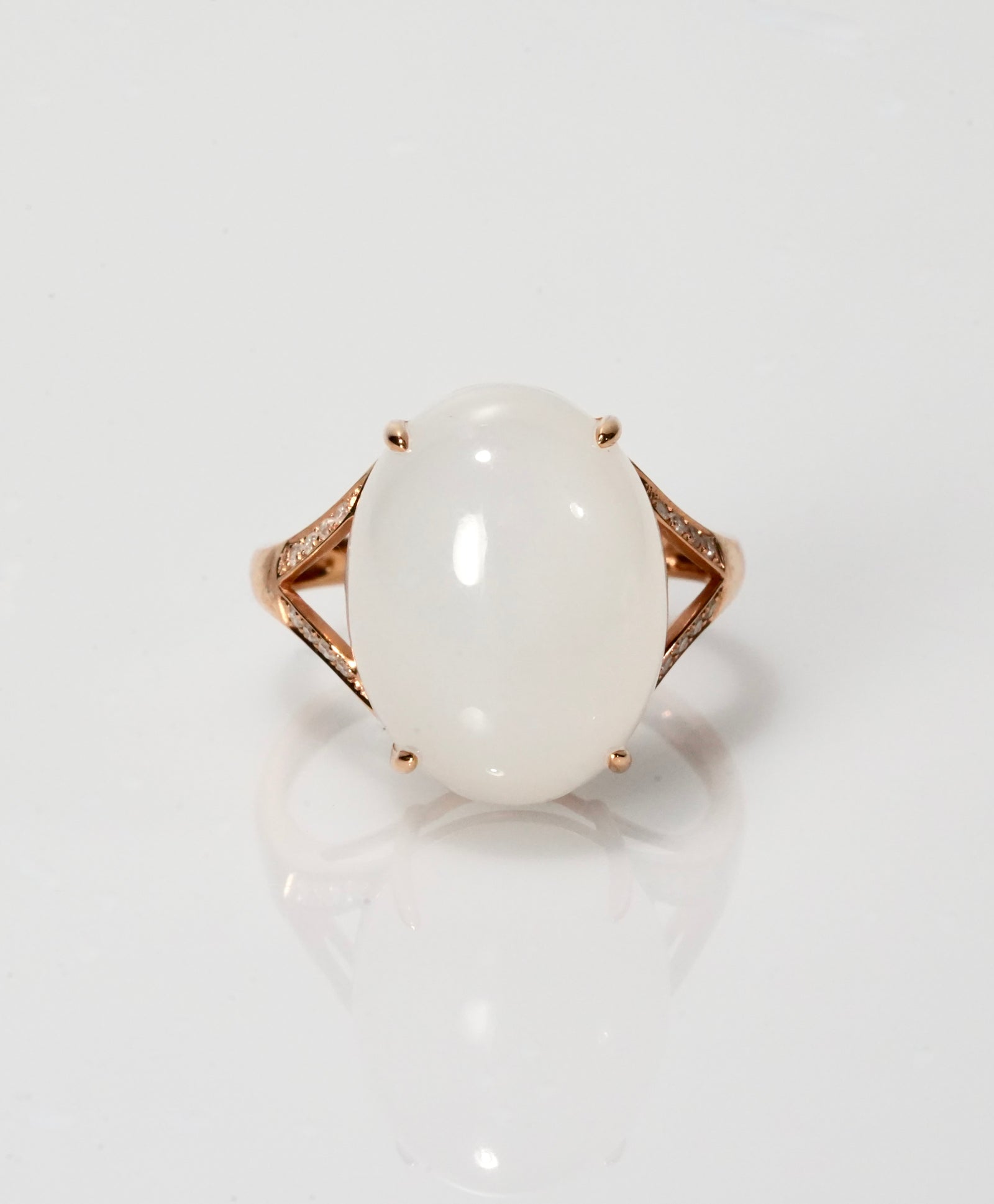 Eternal Grace White Jade Ring #1907