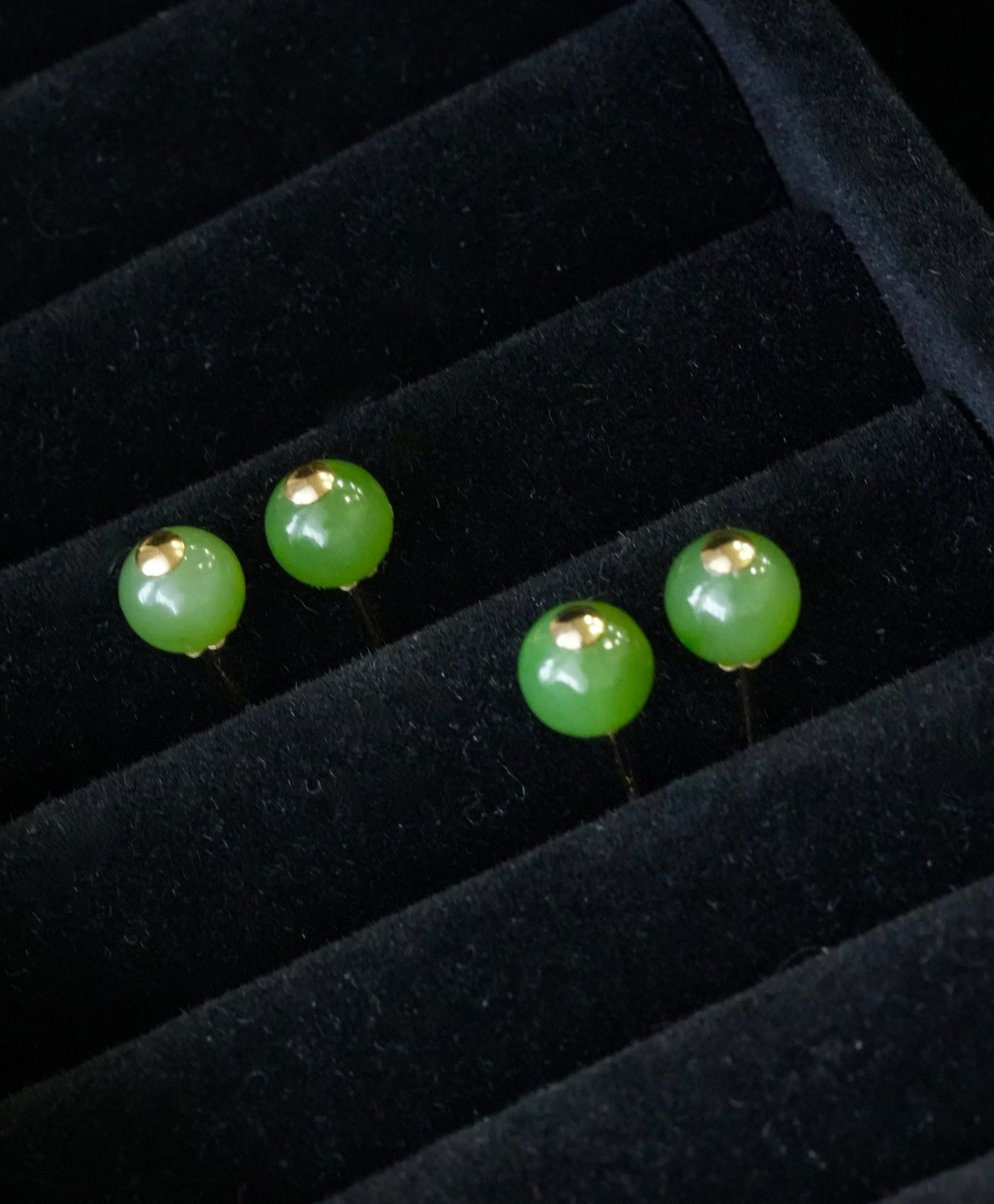 14K Polar Jade Ear Stud #2819