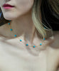 Turquoise Starry Beaded Necklace #2664