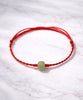 Hetian Jade Bracelet Eternal Fortune Red Cord 7mm Natural Jade #1522