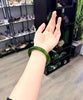 Siberian Jade Round Bangle Natural Jade Bracelet 60mm #1573