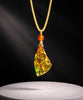 Ammolite Pendant Freeform Natural Stone 34mm #1061