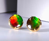 18K Ammolite Earrings #1907