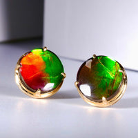 18K Ammolite Earrings #1907