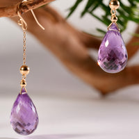 Mermaid's Tear Amethyst Earrings #2659