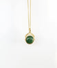 TWO SIDES JADE PENDANT - GOLD #1097