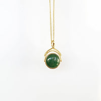 TWO SIDES JADE PENDANT - GOLD #1097