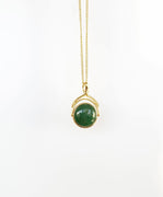 TWO SIDES JADE PENDANT - GOLD #1097