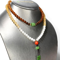 108 Hetian Sugar Jade Necklace #2651-1