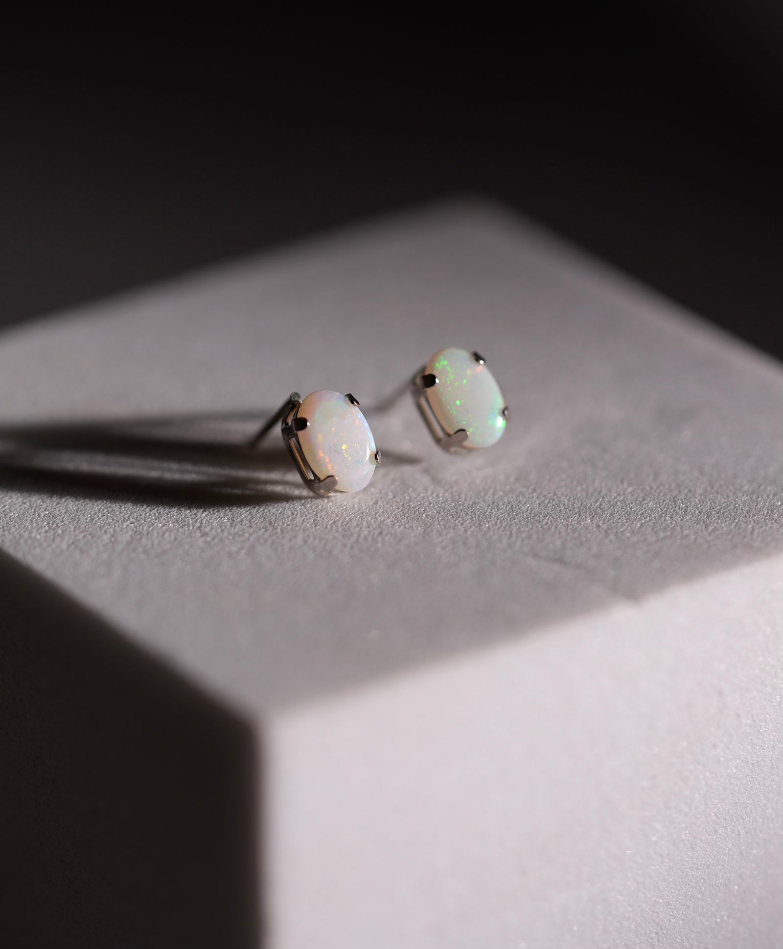 14K Rainbow Opal Ear Studs #2207