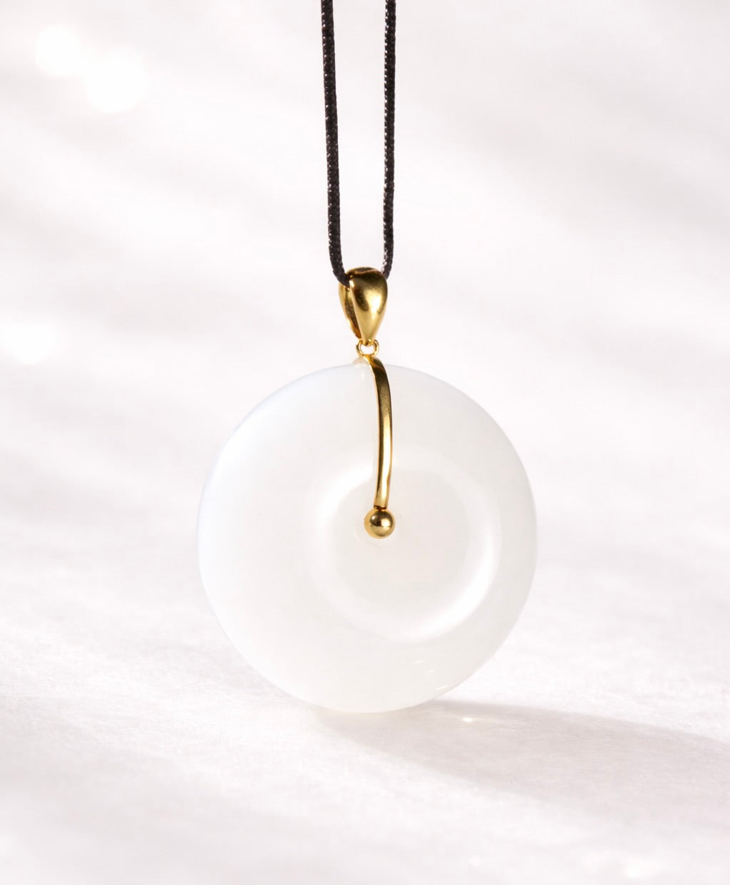 事事皆圆满｜白玉平安扣吊坠 #1509