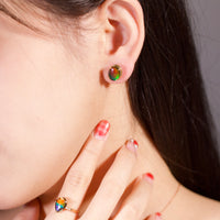 18K Ammolite Earrings #912