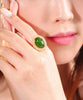 18K Siberian Jade Diamond Ring #2256