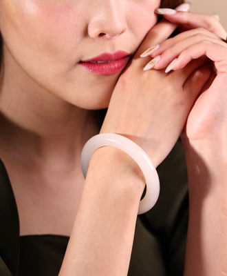 White Jade Bangle 57mm #225