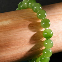 9.5mm Siberiana Jade Beaded Bracelet #2763