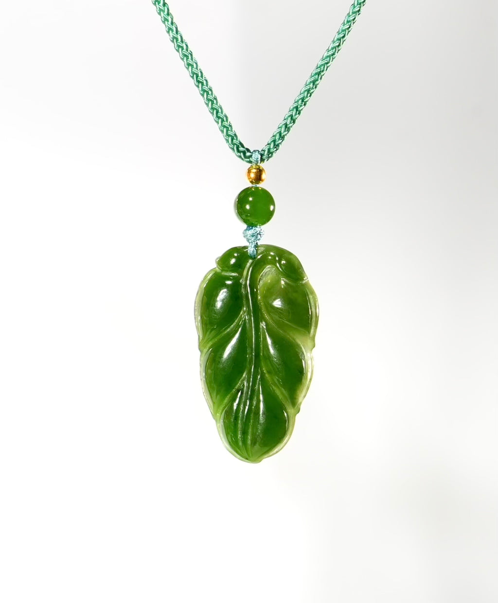 Canadian Jade Leaf Pendant #1802