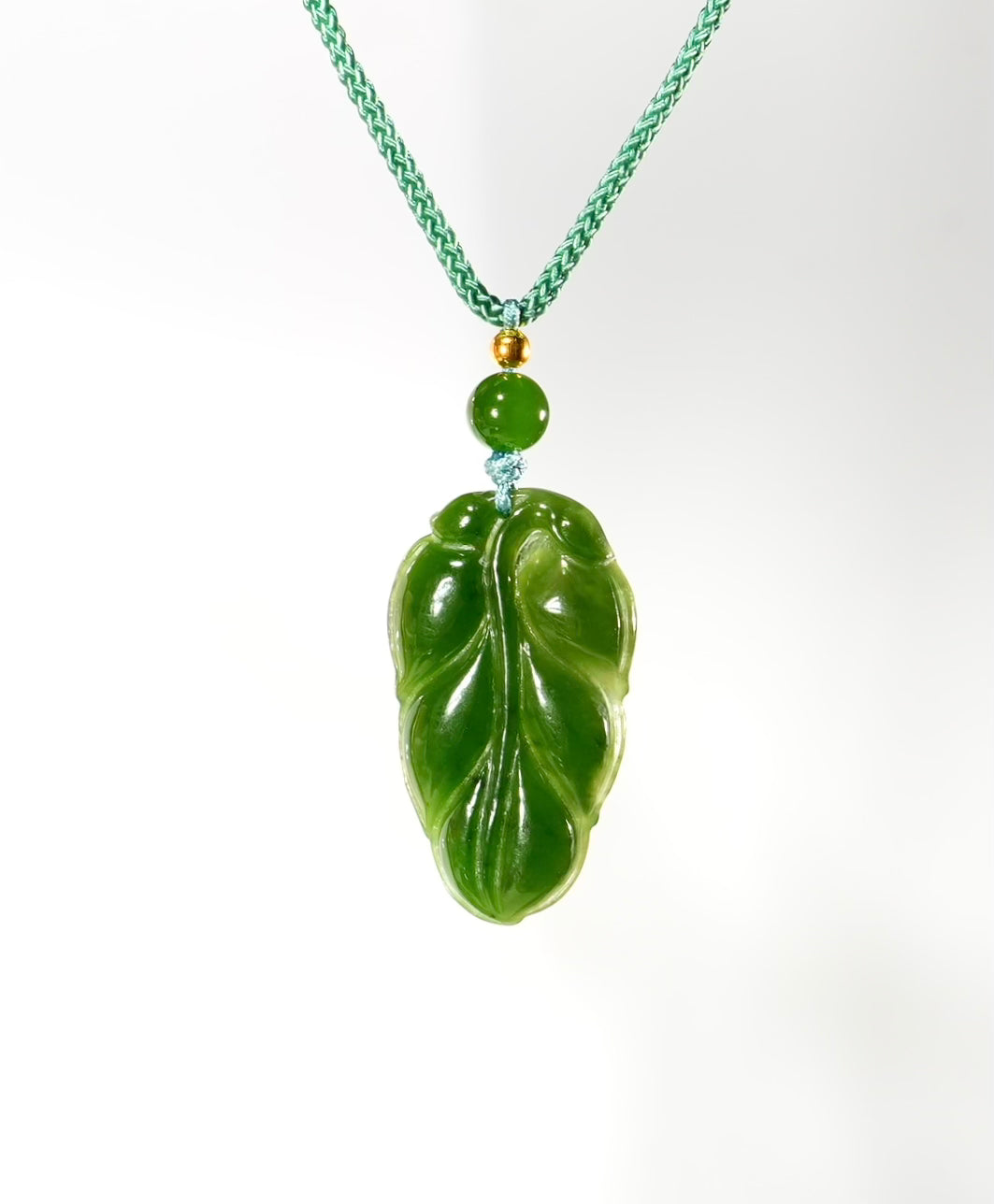 Canadian Jade Leaf Pendant #1802