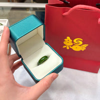 Canadian Jade Wide Band Ring #1914