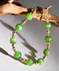 14k 8mm Chatoyant Siberian Jade Starry Bracelet #2591-2