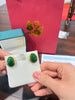 20mm Large Polar Jade Classic Ear Studs #1081