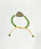 Canadian Ammolite Bracelet Siberian Jade Bracelet Natural Stone #1213