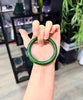 Siberian Jade Round Bangle Natural Jade Bracelet 53mm #2862