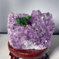 Amethyst Cluster Stone Base Cut (1.78 LB) #2969